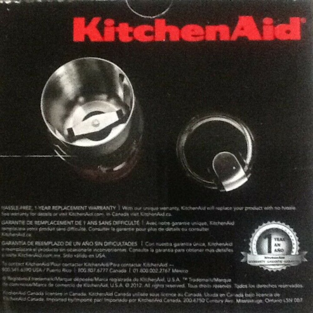 new KitchenAid Coffee Grinder in Stainless Steel on Onyx Black - Model BCG111OB - Picture 10 of 11